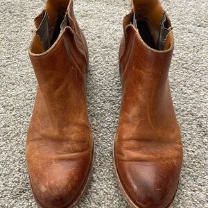 Kork-Ease Brown Leather Ankle Booties